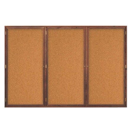 United Visual Products Open Faced Traditional Corkboard, 24x18" UV640A-BRONZE-CINNABA
